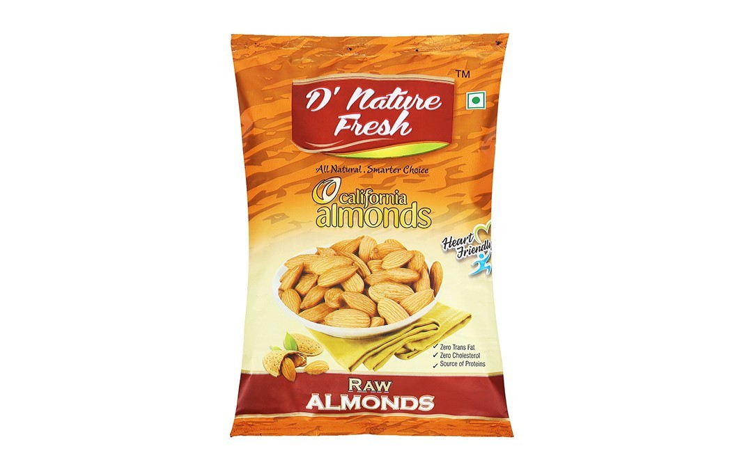 D'nature Fresh California Almonds    Pack  500 grams